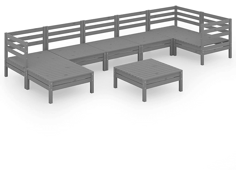 VIDAXL 3082971 Stuhlset, Gartentisch- Grau und