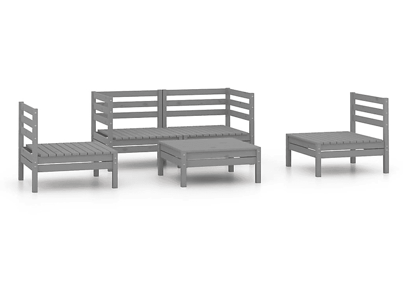 Grau und Gartentisch- VIDAXL Stuhlset, 3082529