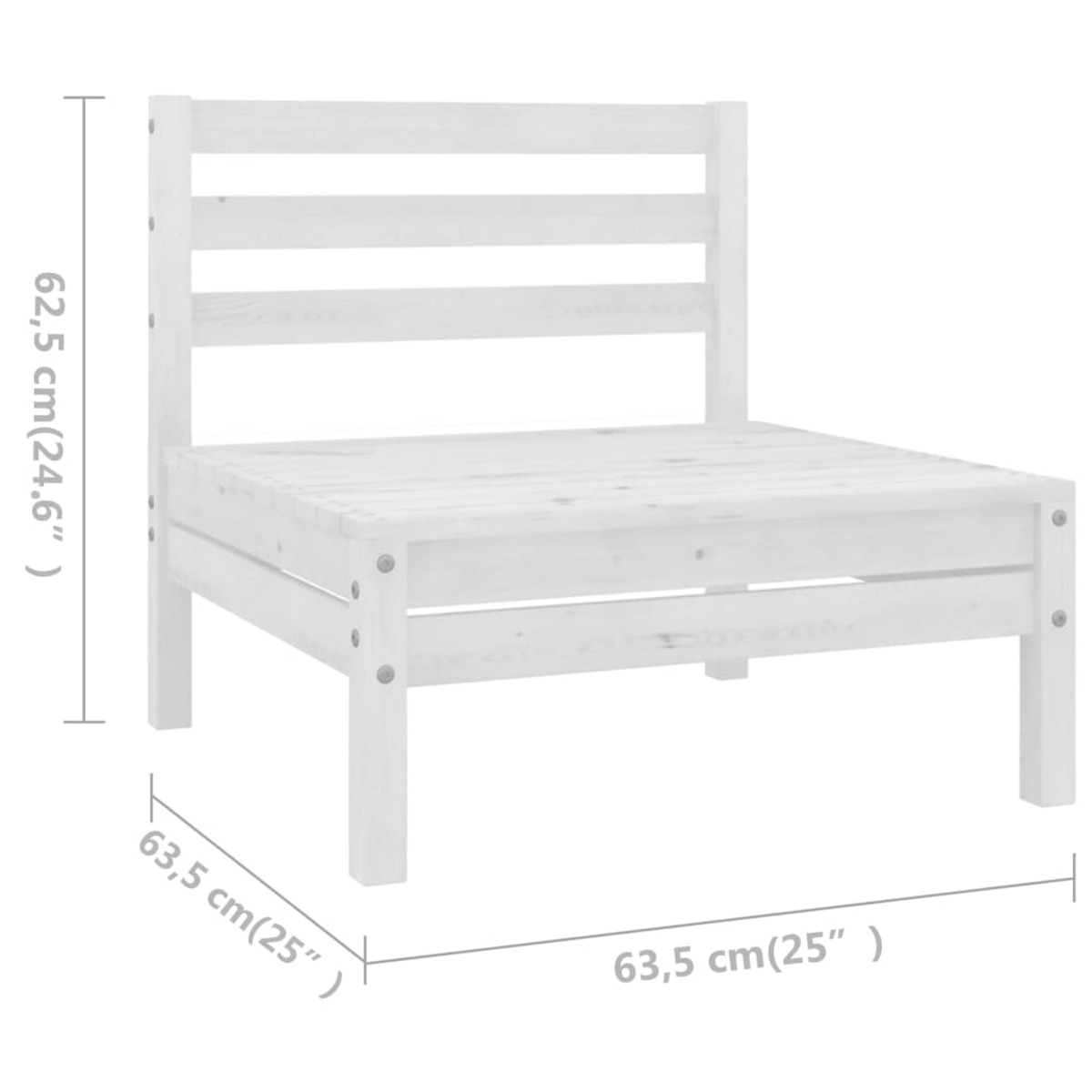 VIDAXL 3082950 Gartentisch- und Stuhlset, Weiß