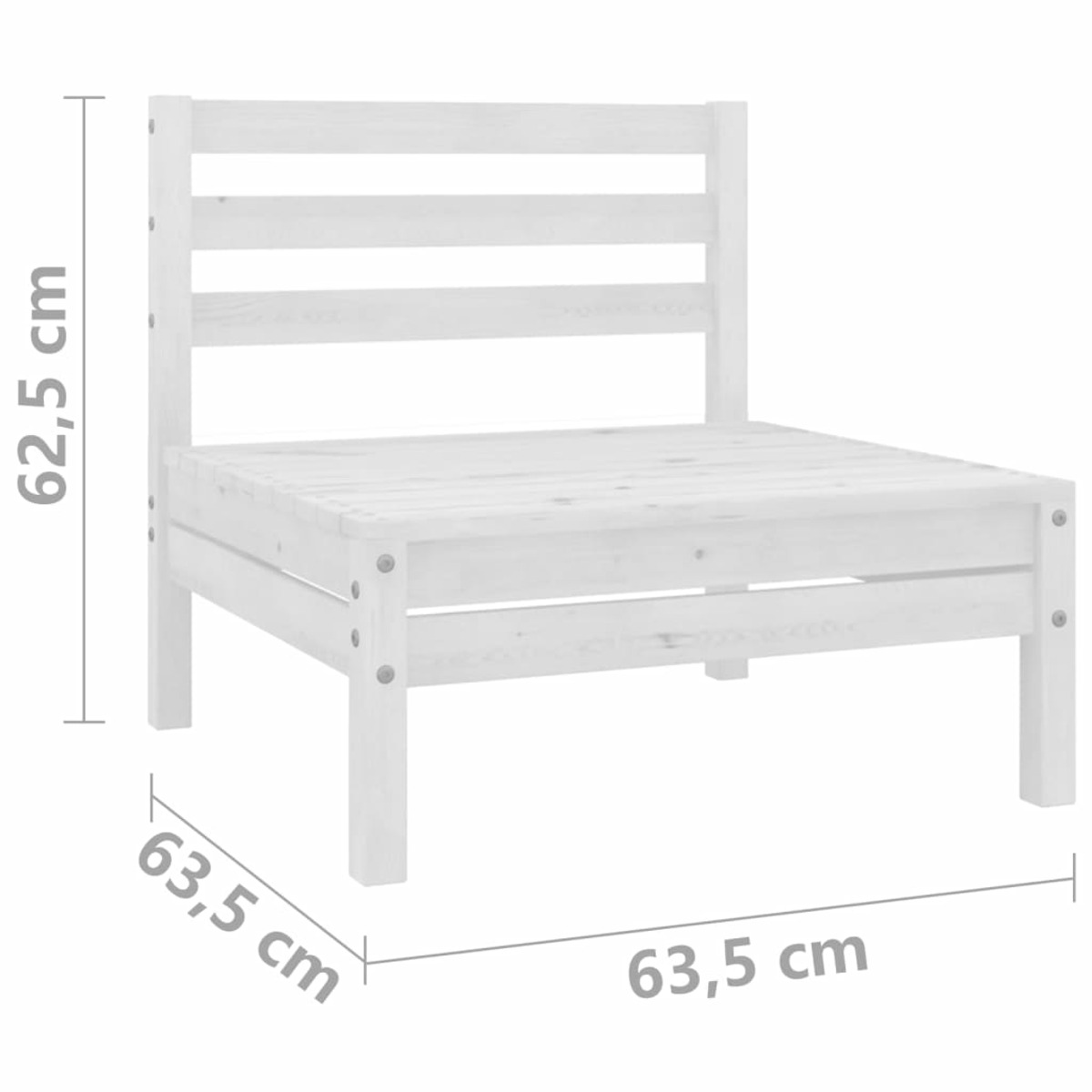 VIDAXL 3082463 Gartentisch- Weiß und Stuhlset