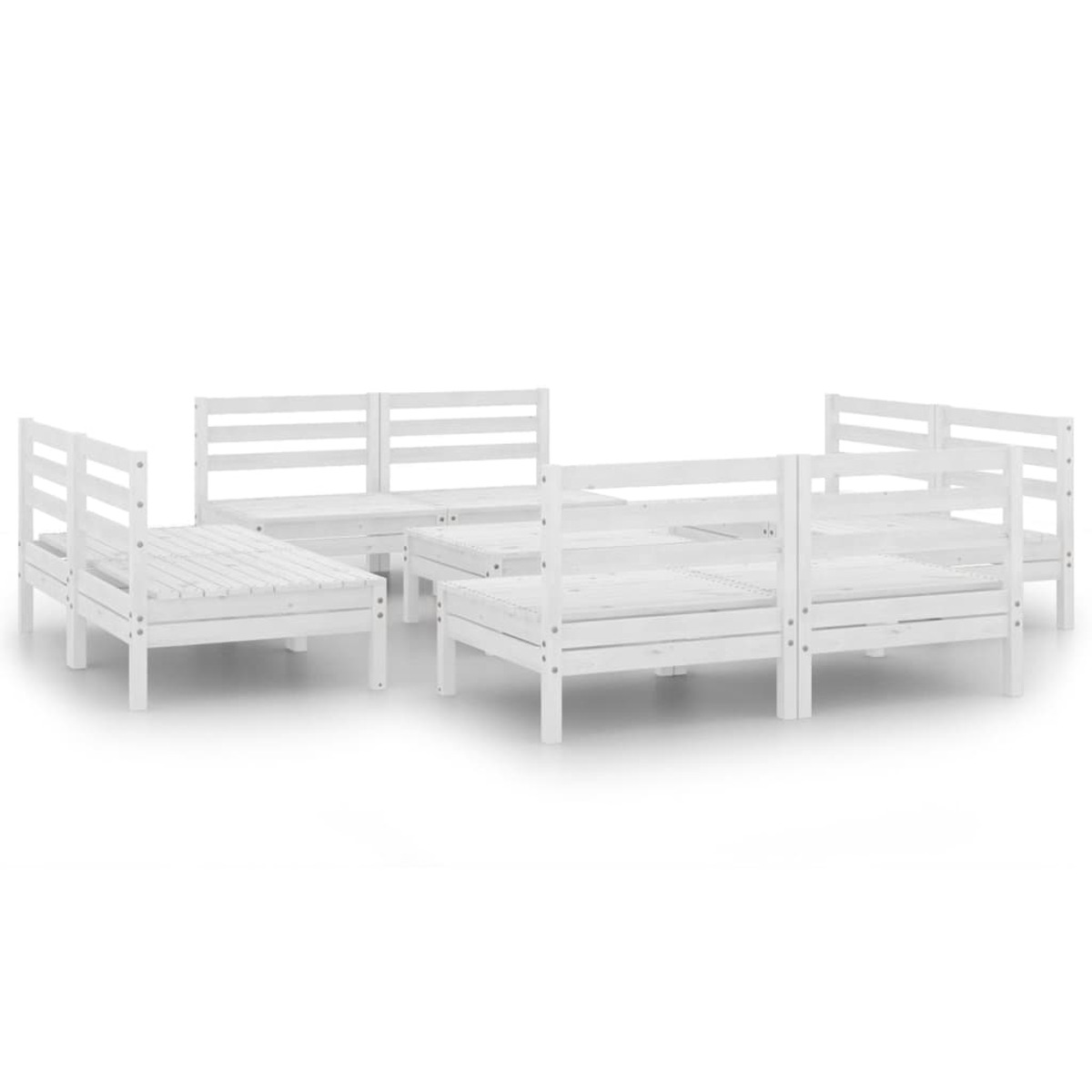 VIDAXL 3082418 Weiß und Gartentisch- Stuhlset