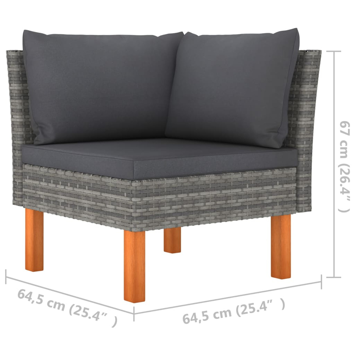 VIDAXL Grau Gartentisch- Stuhlset, 3082090 und
