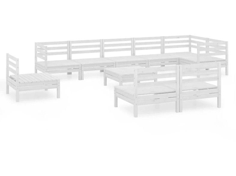 VIDAXL 3082910 Gartentisch- Stuhlset, Weiß und