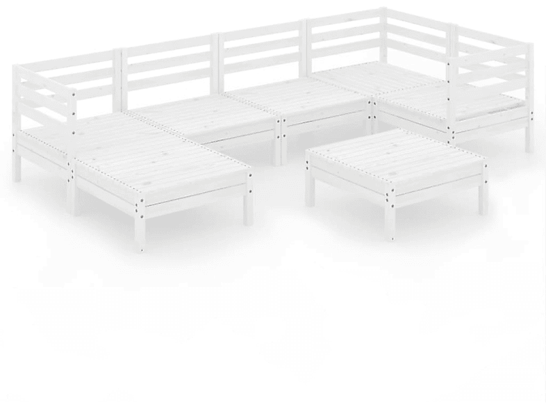 VIDAXL und Gartentisch- 3082960 Weiß Stuhlset,
