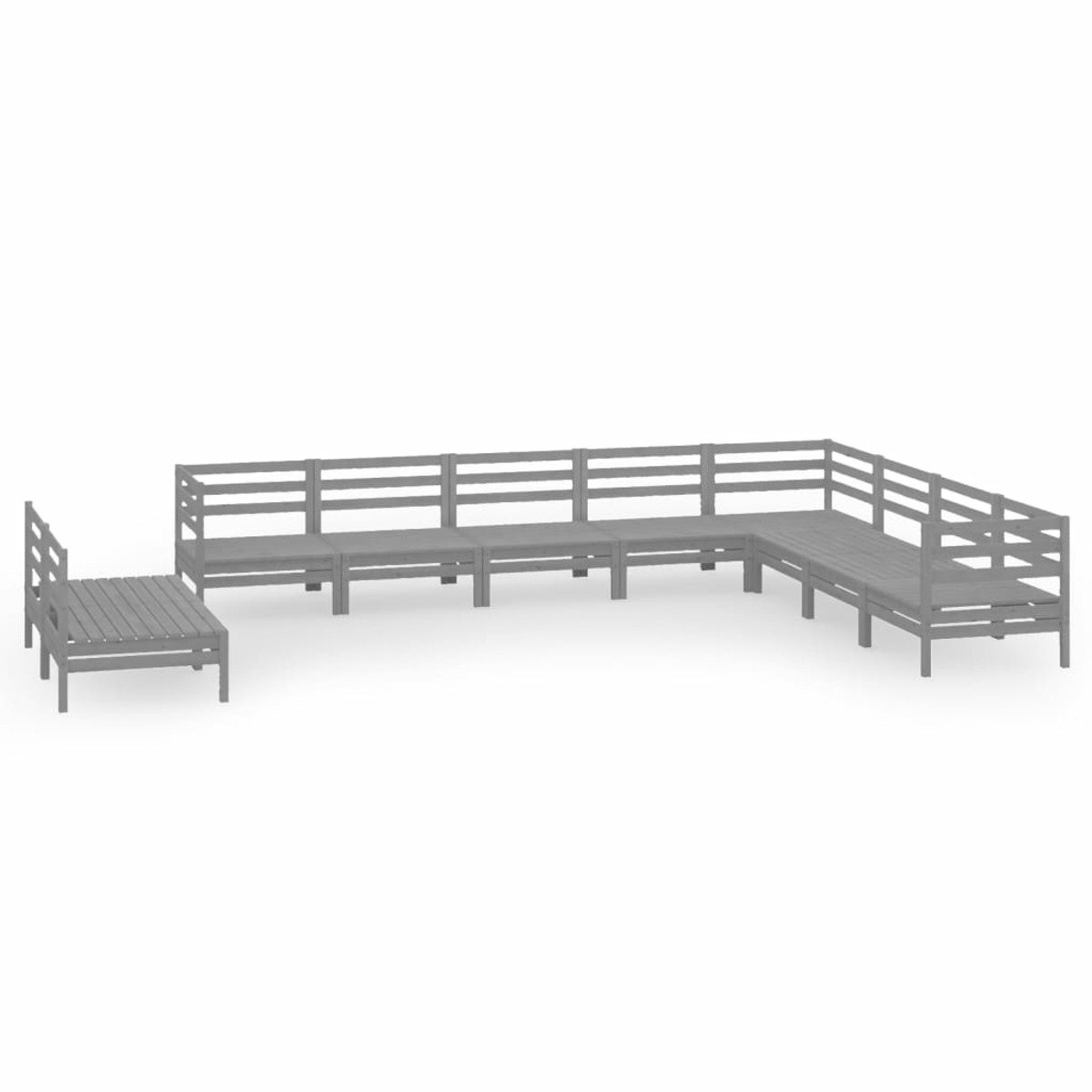 VIDAXL 3083136 und Grau Stuhlset, Gartentisch