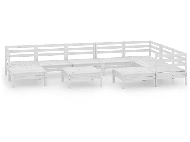 VIDAXL 3083030 Gartentisch- und Weiß Stuhlset