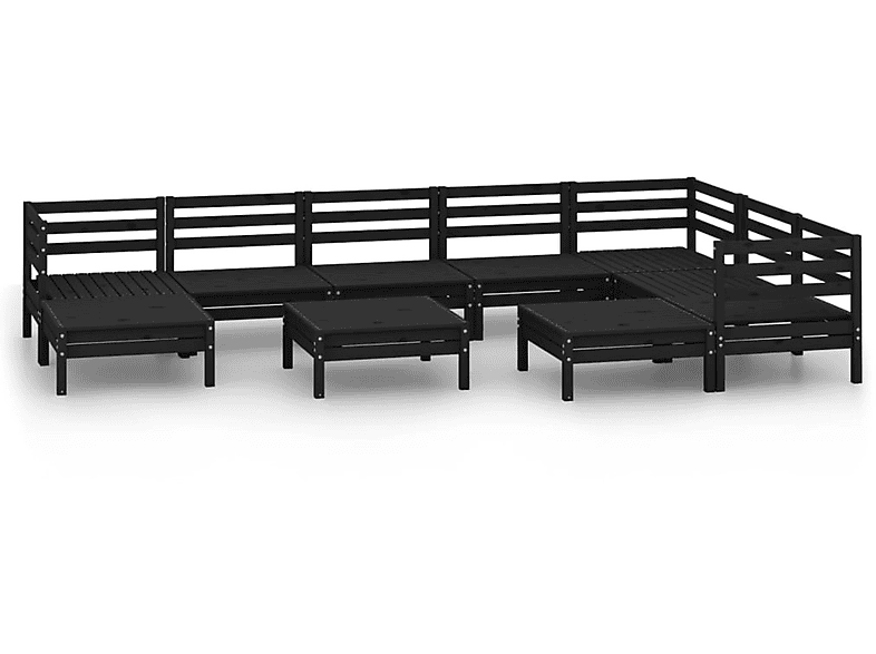 Schwarz Stuhlset, 3083033 und Gartentisch- VIDAXL