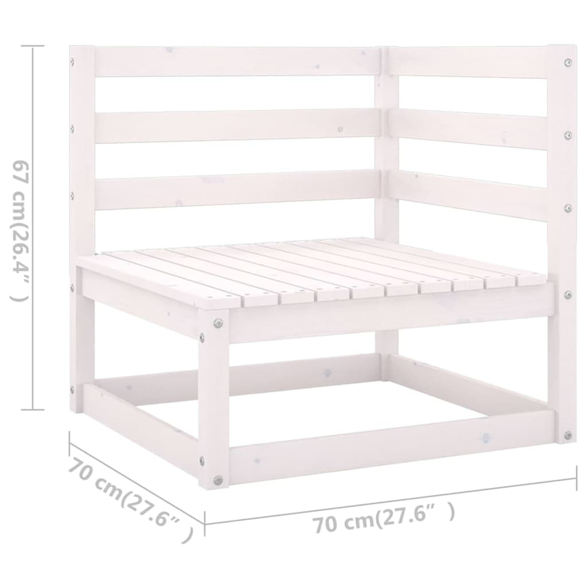 VIDAXL 3076460 Gartentisch- und Stuhlset, Weiß