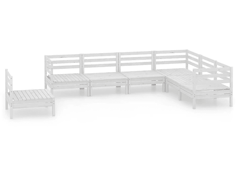 VIDAXL 3083035 Gartentisch- und Stuhlset, Weiß