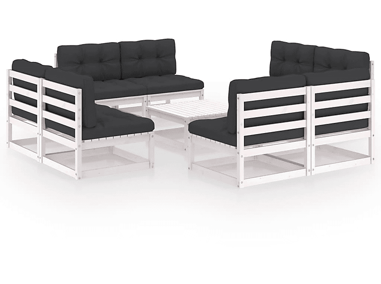 VIDAXL 3076325 Gartentisch- Stuhlset, Weiß und