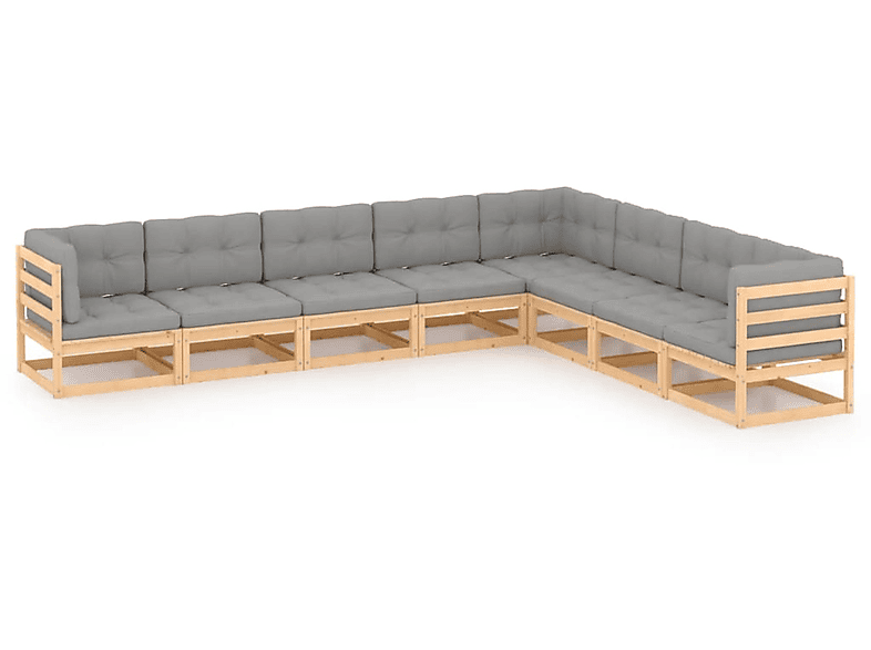 und 3076884 VIDAXL Stuhlset, Gartentisch- Grau