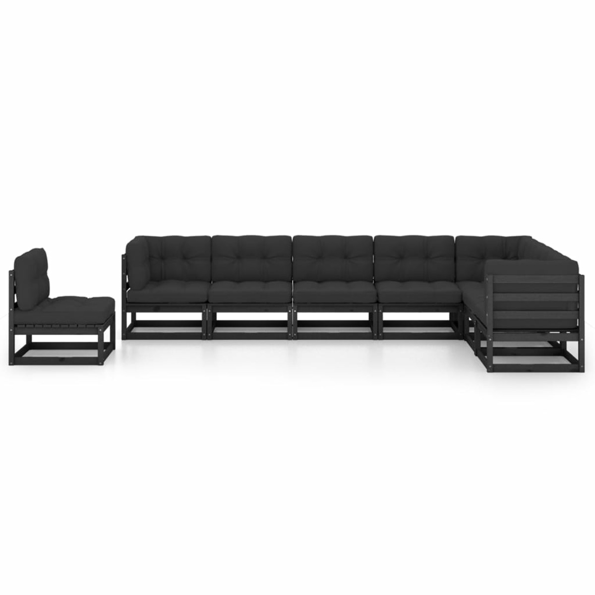 VIDAXL 3076828 Schwarz Gartentisch- Stuhlset, und