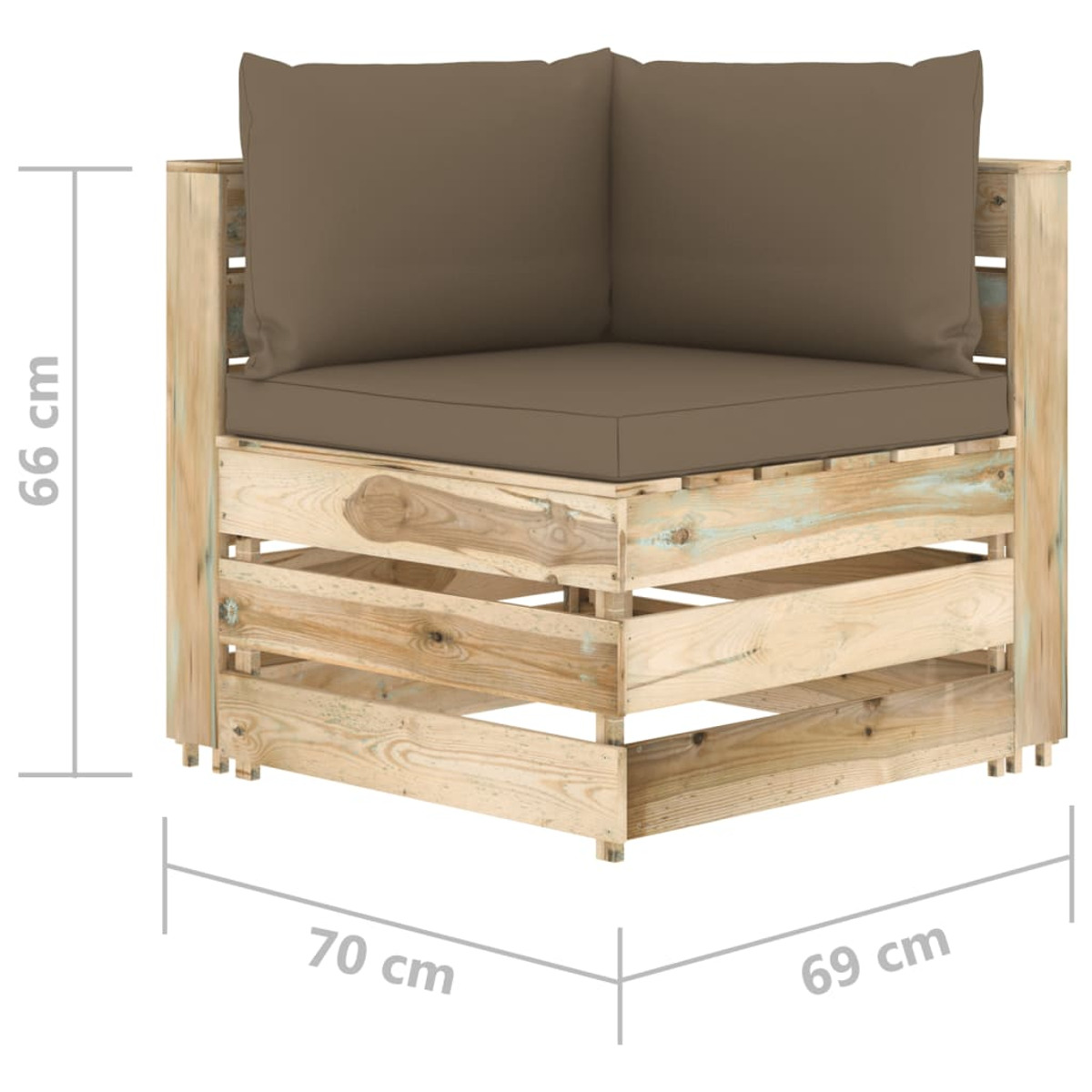 VIDAXL 3074875 Grün Gartentisch- Stuhlset, und