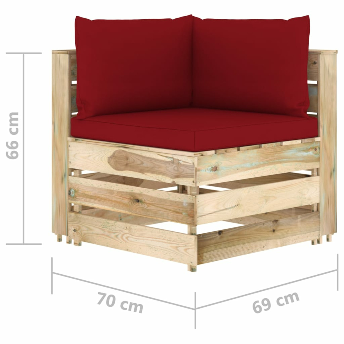 VIDAXL 3074672 Stuhlset, Grün und Gartentisch