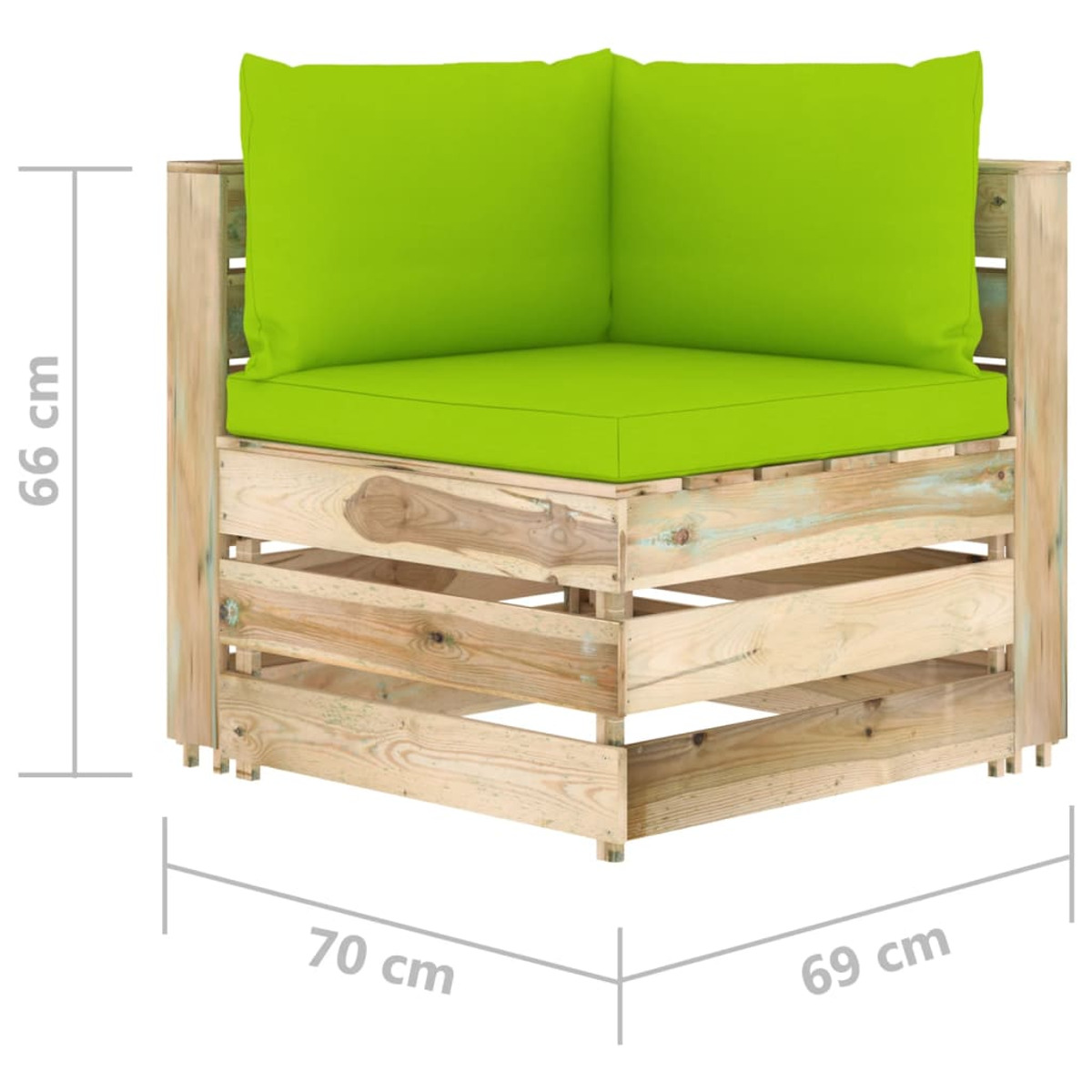 Stuhlset, und Gartentisch- Grün 3074890 VIDAXL