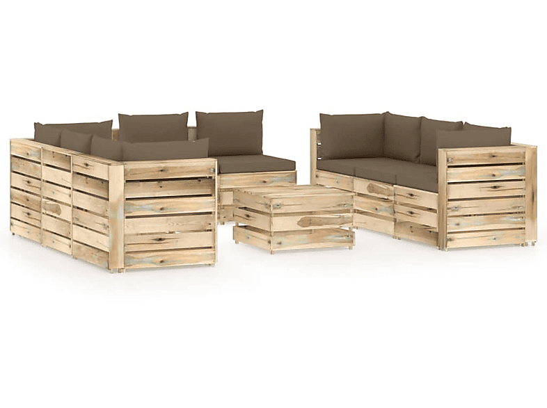 Gartentisch- Stuhlset, und Grün VIDAXL 3074743