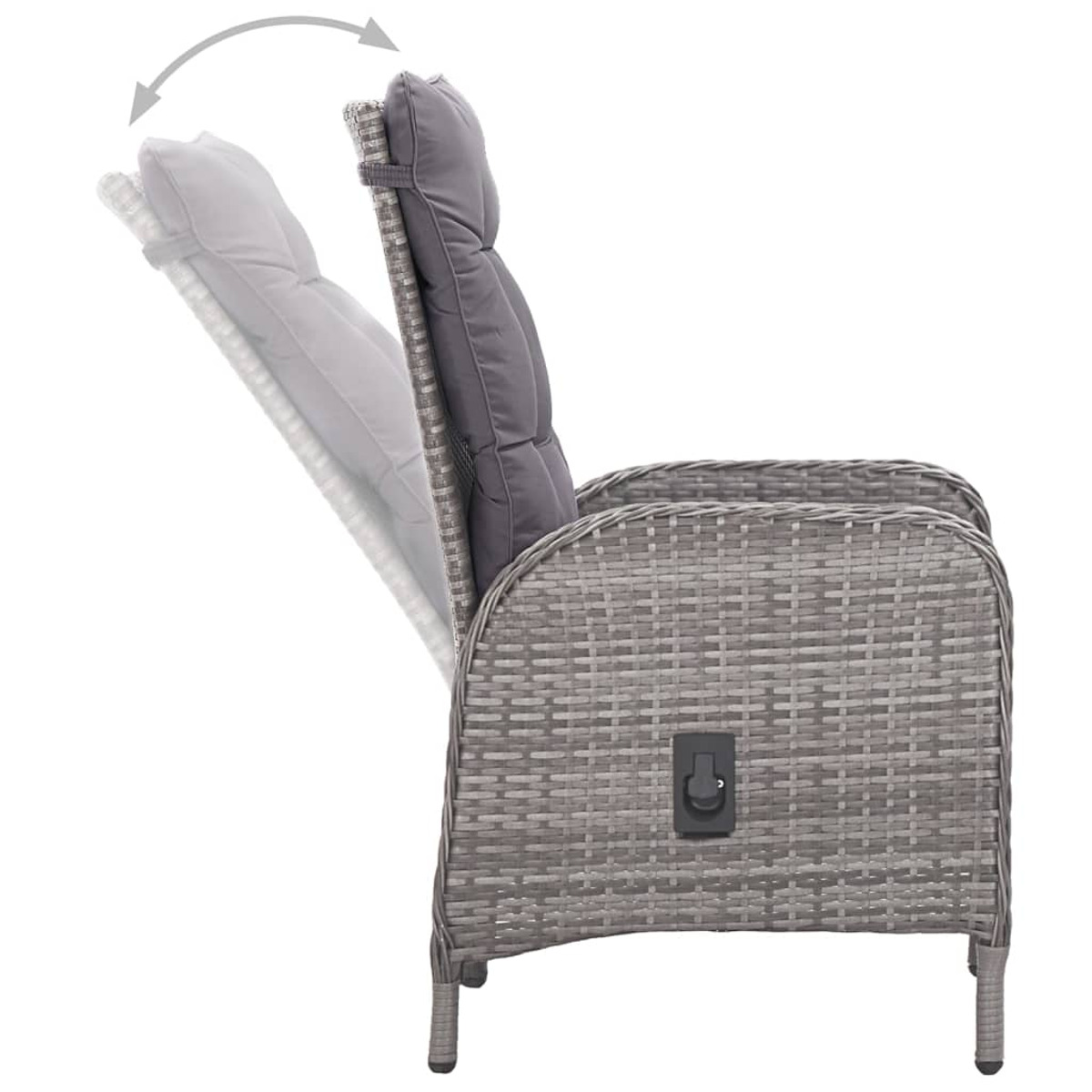 VIDAXL Grau Gartentisch- Stuhlset, 3072125 und
