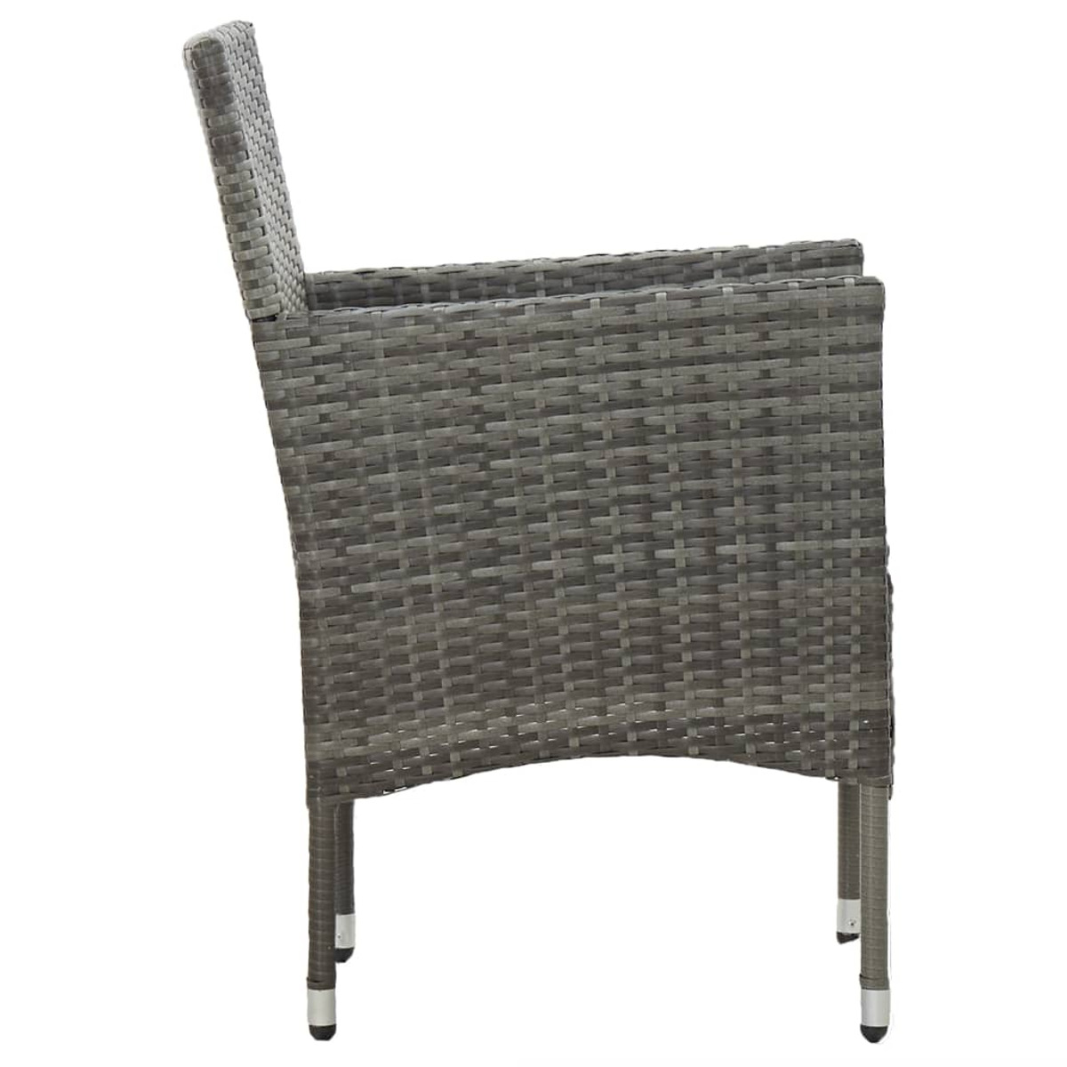 VIDAXL 3071802 Gartentisch- Stuhlset, Grau und