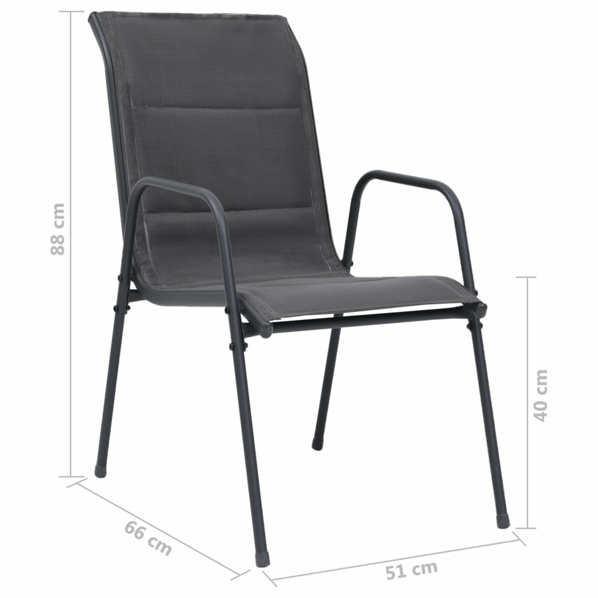 VIDAXL 3072520 Gartentisch- Stuhlset, und Grau