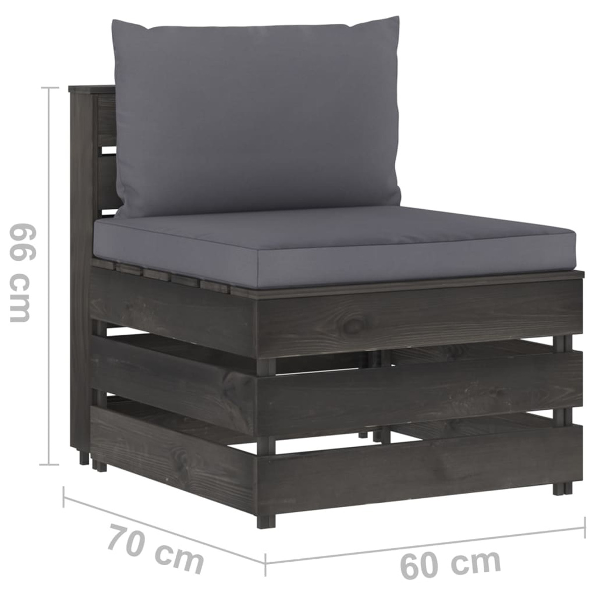 VIDAXL 3068180 Stuhlset, Gartentisch- und Grau