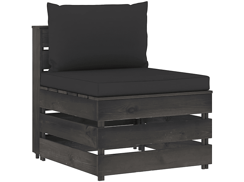 3068127 VIDAXL Schwarz Gartensofa,