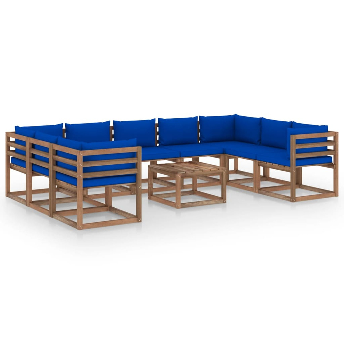 Gartentisch- Blau Stuhlset, VIDAXL 3067522 und