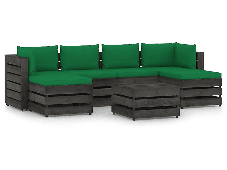 VIDAXL und 3068329 Grau Gartentisch- Stuhlset,