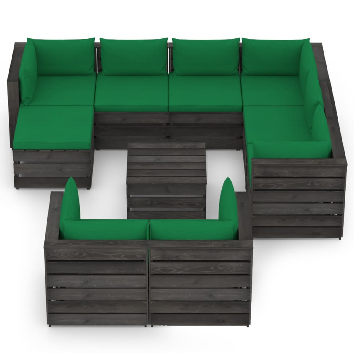 VIDAXL 3068413 Grau Gartentisch- Stuhlset, und