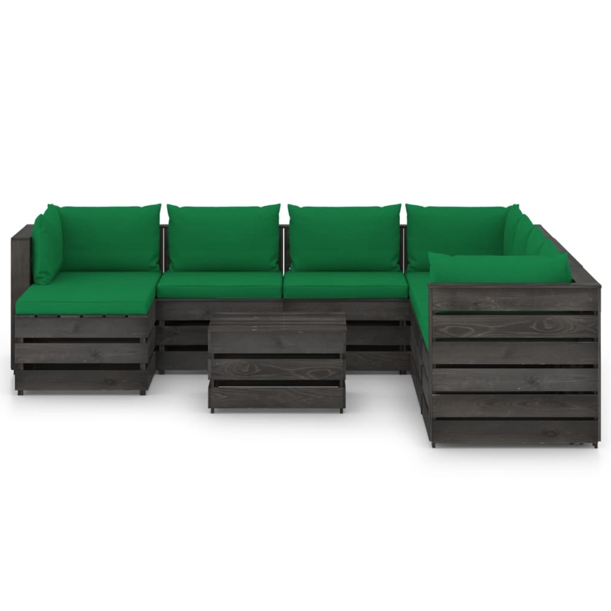 VIDAXL 3068401 Gartentisch- und Grau Stuhlset