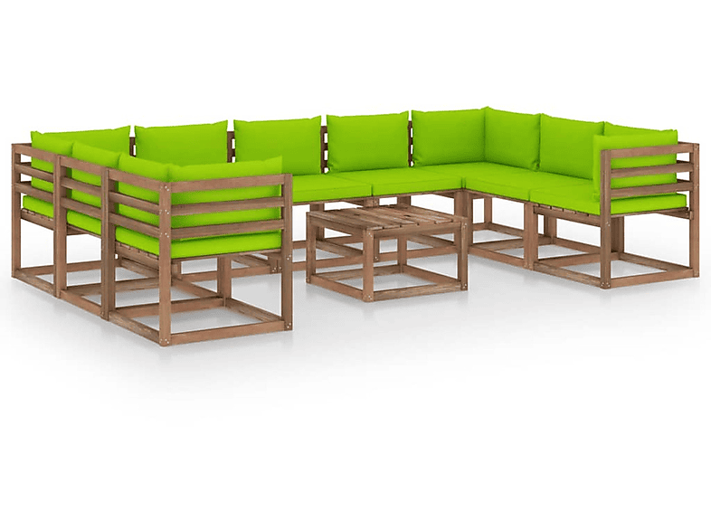 VIDAXL 3067523 Gartentisch- und Stuhlset, Grün | Gartenmöbel Sets