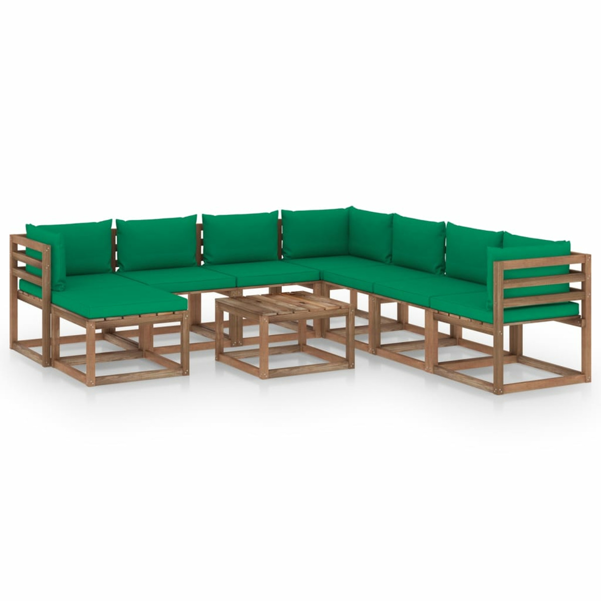 VIDAXL 3067553 Gartentisch- Stuhlset, Grün und