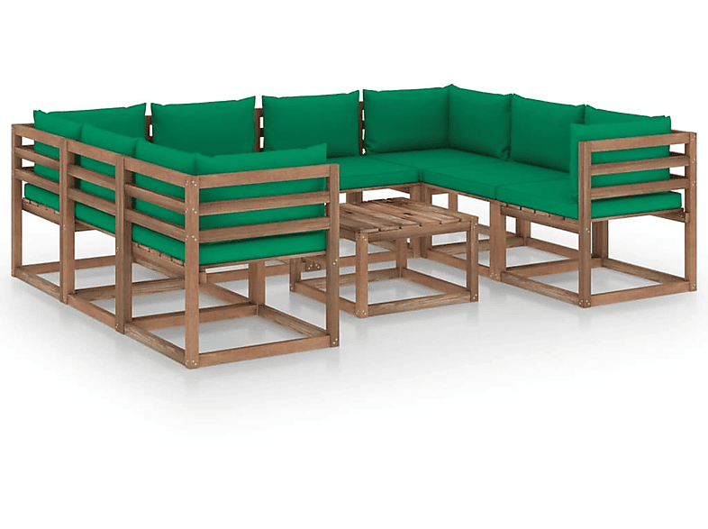 VIDAXL 3067493 Gartentisch- und Stuhlset, Grün | Gartenmöbel Sets