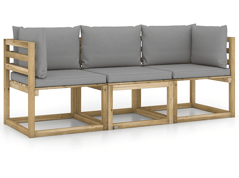 Grau Gartentisch- Stuhlset, 3064965 und VIDAXL