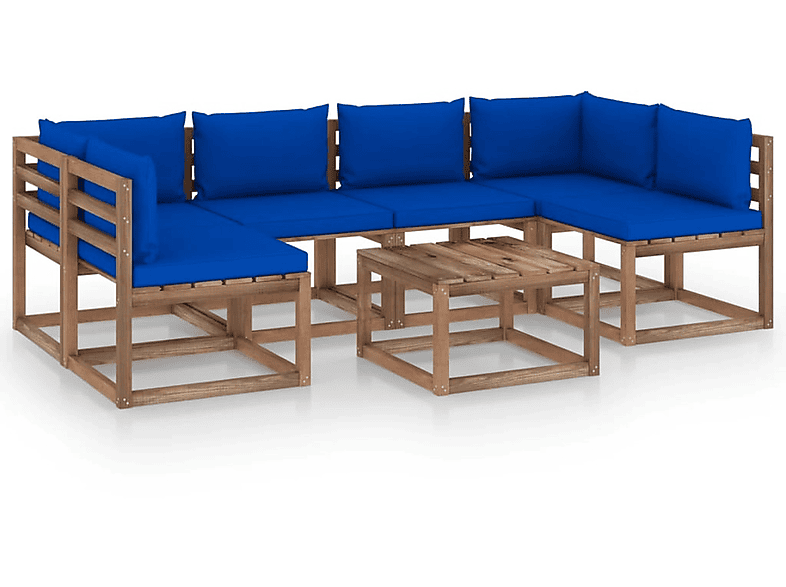 Gartentisch- Blau und 3067486 Stuhlset, VIDAXL