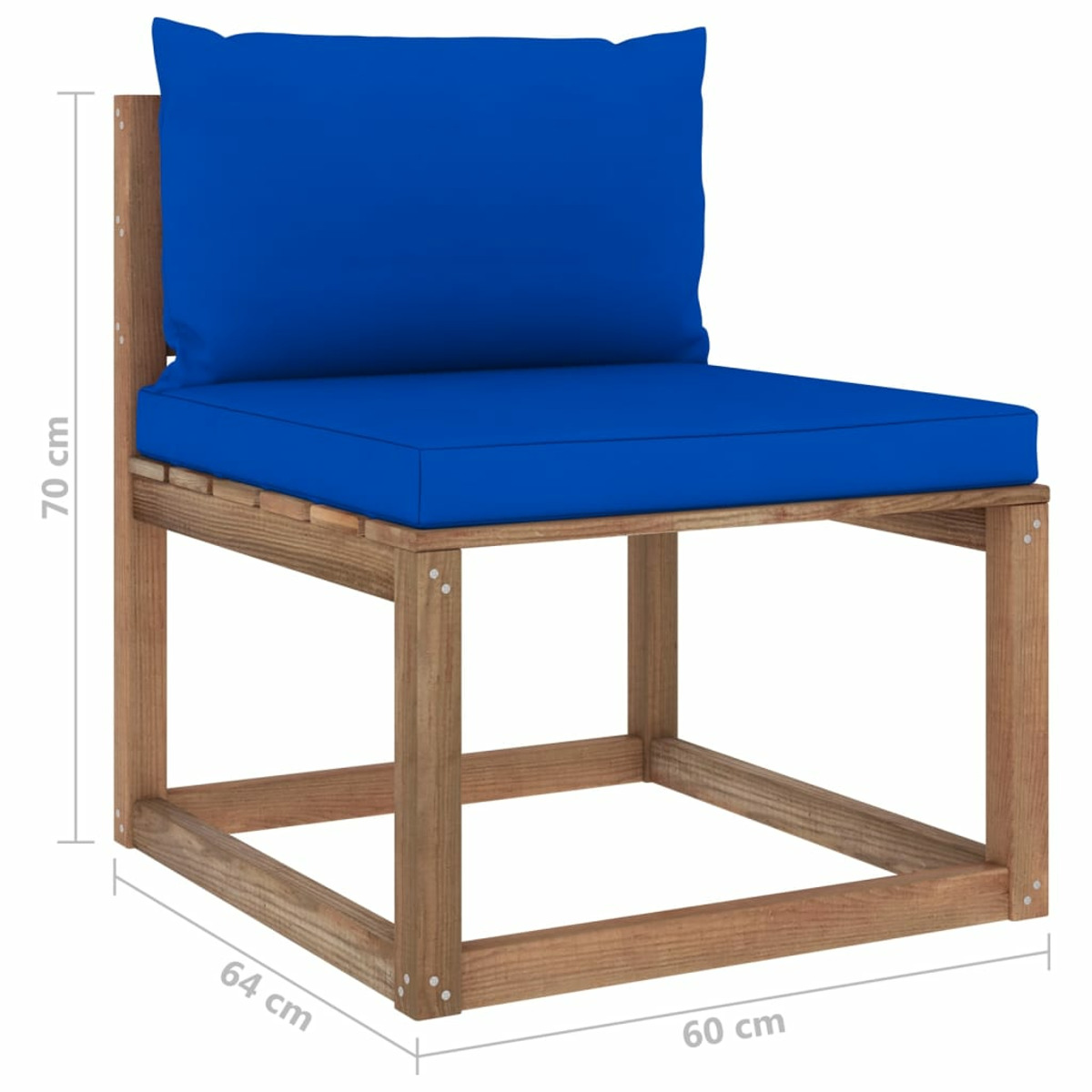 Gartentisch- Blau und 3067486 Stuhlset, VIDAXL