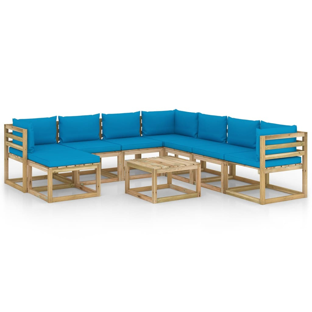 Gartentisch- Stuhlset, 3065077 und VIDAXL Blau