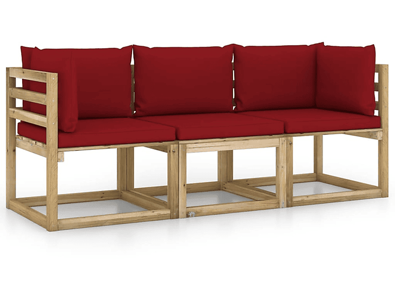 VIDAXL 3065205 Gartentisch- Stuhlset, Rot und