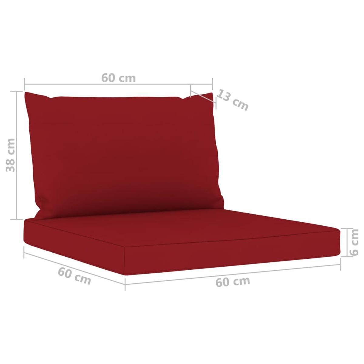 und Rot Gartentisch- 3067389 Stuhlset, VIDAXL