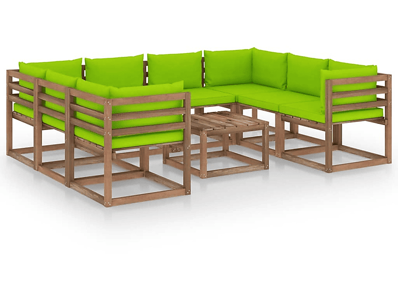 VIDAXL 3067499 Gartentisch- und Stuhlset, Grün | Gartenmöbel Sets