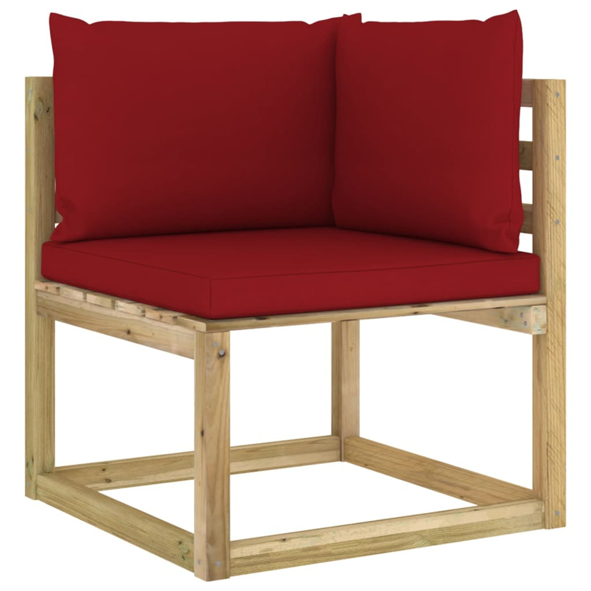 3065218 Stuhlset, Rot und Gartentisch- VIDAXL