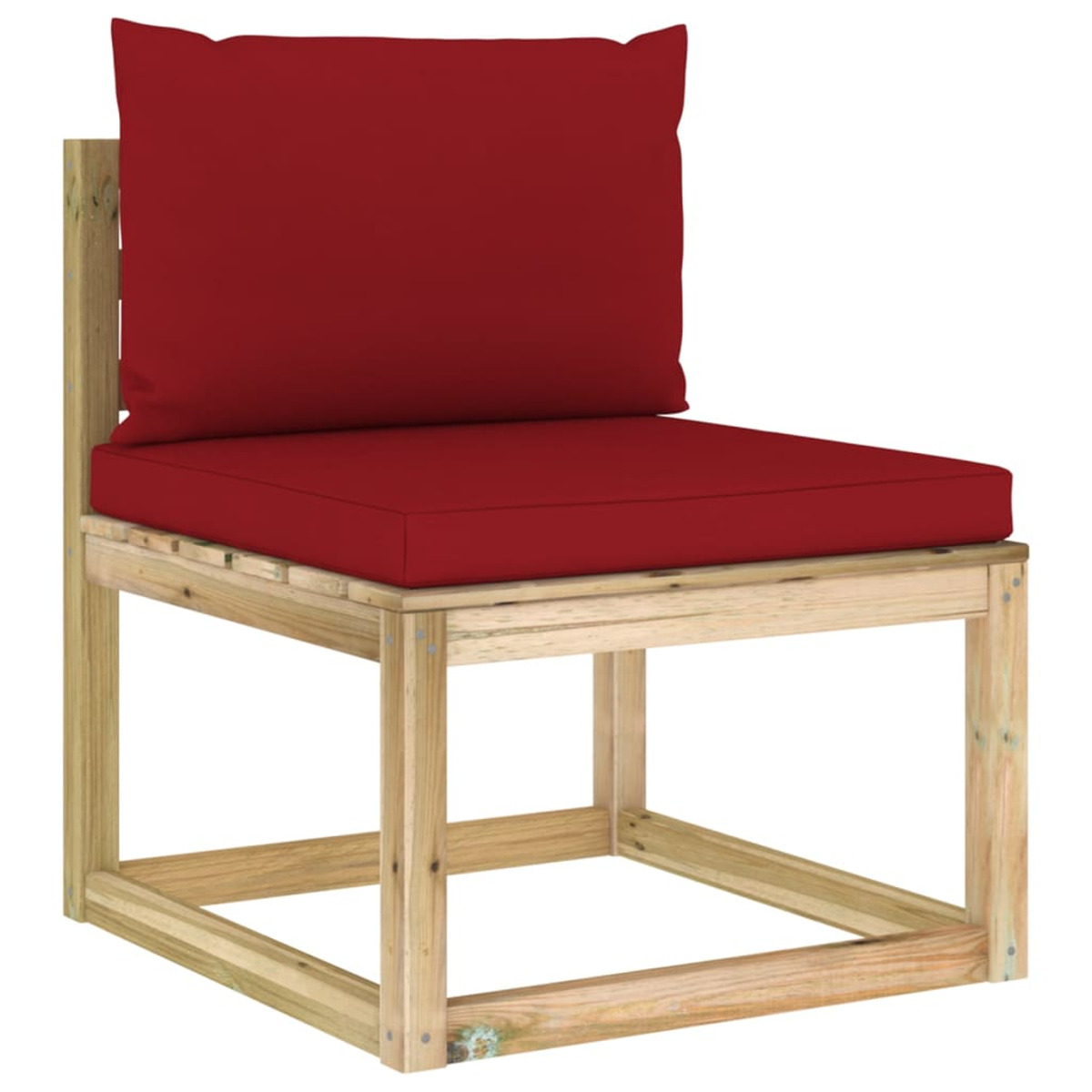 VIDAXL 3065218 Gartentisch- und Rot Stuhlset