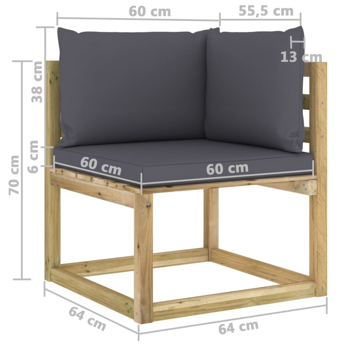 Braun Gartentisch- Stuhlset, VIDAXL und 3064957