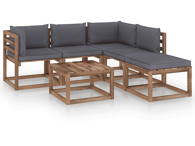 VIDAXL 3067440 und Stuhlset, Gartentisch- Braun