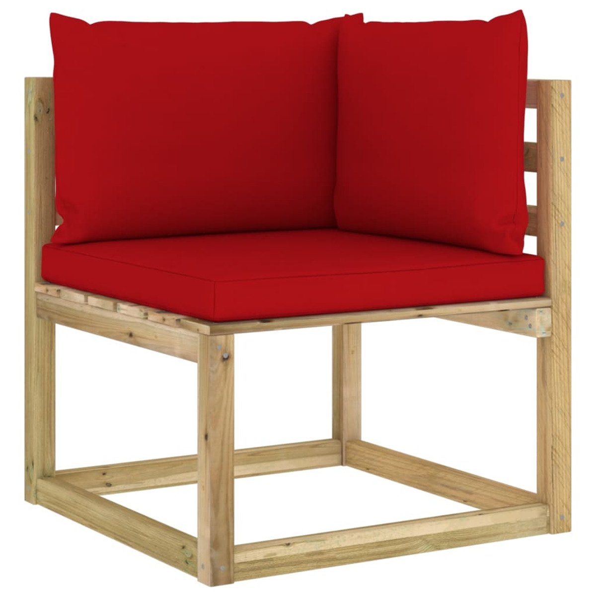 und Rot VIDAXL Gartentisch- 3065130 Stuhlset,