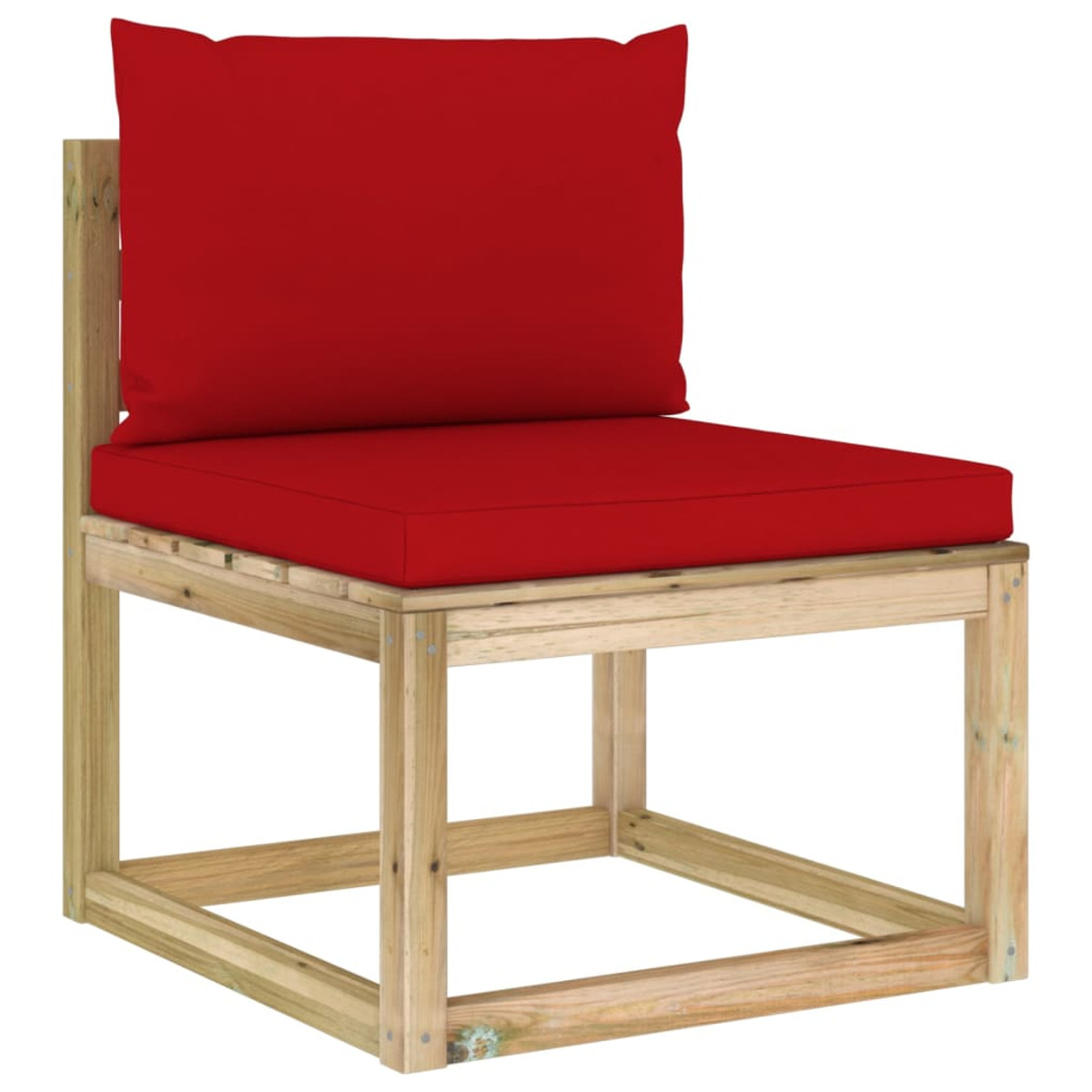 VIDAXL 3065134 Gartentisch- und Rot Stuhlset