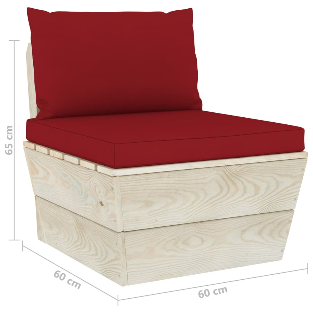 VIDAXL 3063513 und Gartentisch- Stuhlset, Rot