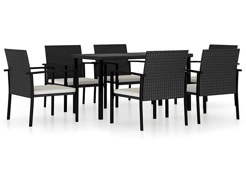 VIDAXL Stuhlset, Schwarz 3065708 Gartentisch- und