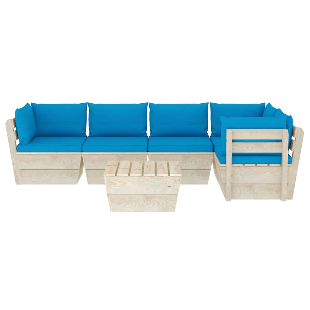 Blau und VIDAXL 3063568 Gartentisch- Stuhlset,