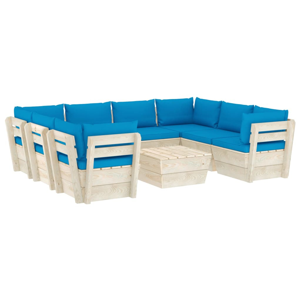 Blau Stuhlset, Gartentisch- 3063604 VIDAXL und