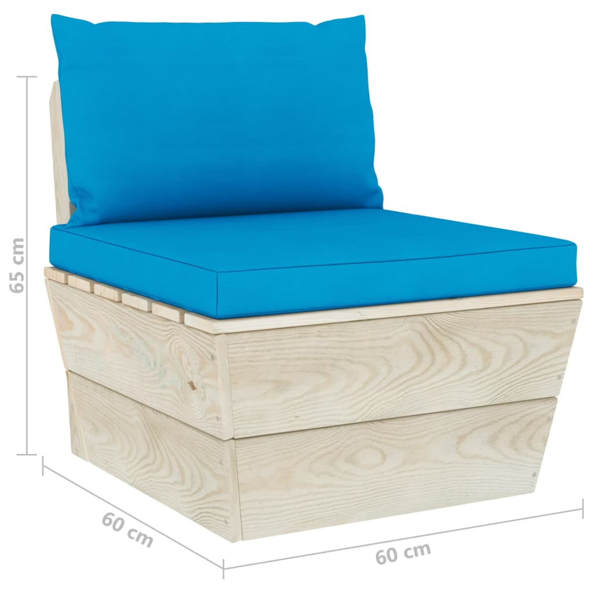 und 3063520 Gartentisch- Stuhlset, Blau VIDAXL